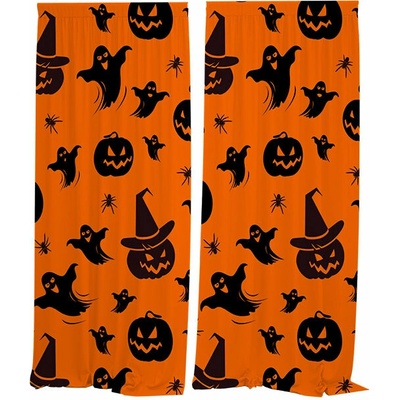 IMPAR Závěsy Halloweenský vzor 2,140 × 250 cm