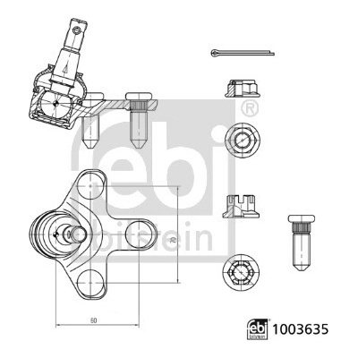 Zvislý/nosný čap FEBI BILSTEIN 1003635