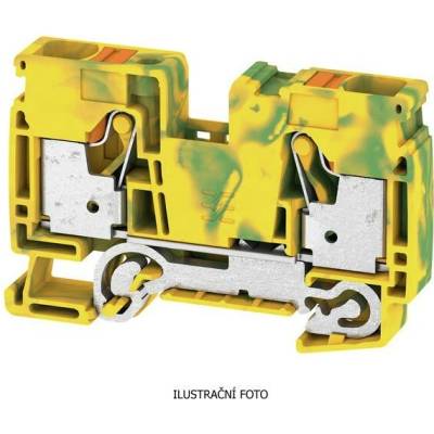 Weidmüller A2C 16 PE PE svorka, PUSH IN, 16 mm², 1000 V, zelená / žlutá