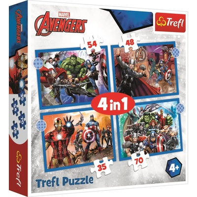 Trefl - Puzzle 4v1 Hero Avengers - 1 - 39 piese