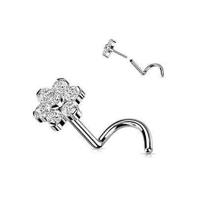 Šperky4U Push In piercing do nosu titan TIT1179