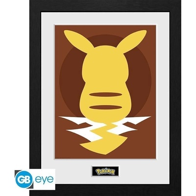 Zarámovaný plakát Pikachu Silhouette 25 (Pokémon)
