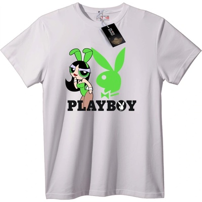 NOONEBRAND Тениска Playboy Powerpuff заек - 2XL, White