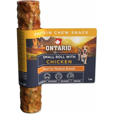 Ontario Protein žuvacia malá rolka s kuracím 1ks 12,7 cm