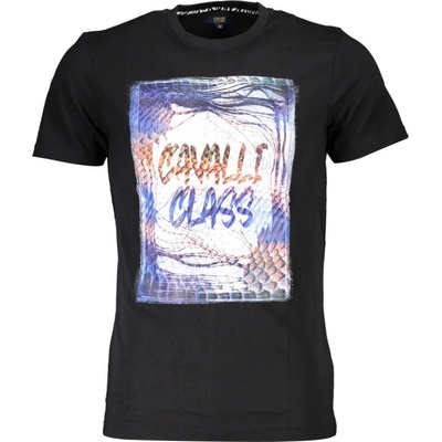 Cavalli Class pánske tričko krátky rukáv čierne