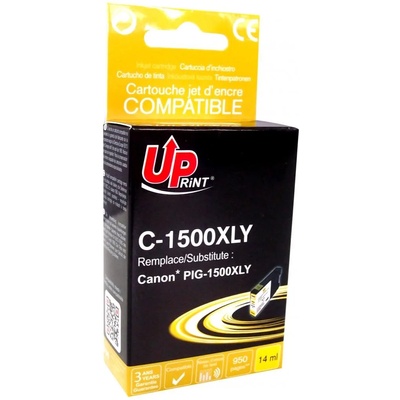 Compatible Мастилница UPRINT PGI1500 Canon, Жълт (LF-INK-CAN-PGI1500Y-XL-UP)