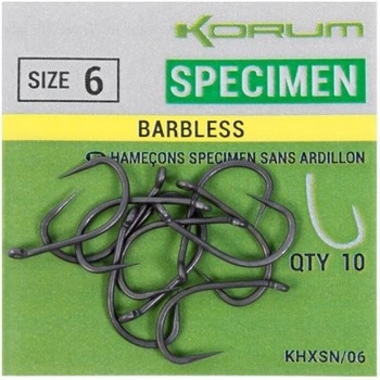 Korum Xpert Specimen Hooks Barbless vel.8 10ks