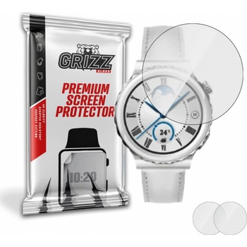 GrizzGlass Хибридно защитно покритие за дисплея на Huawei Watch GT3 Pro 43мм (2 броя) - GrizzGlass Hybrid Glass Protector Set (прозрачен) (GRZ2348)