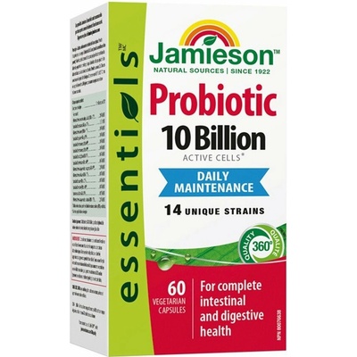 Jamieson Probiotic 10 Miliard zmes bakteriálnych kultúr 14 kmeňov 60 kapsúl