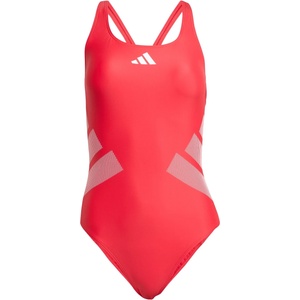 Adidas Дамски бански костюм adidas Women's 3 Bar Logo C-Back Suit Swimsuit - Pure Ruby / White - размер 44 (EU) (150-6696-0316)