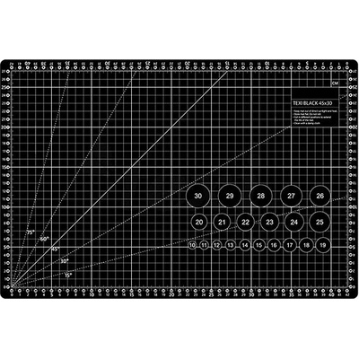 STRIMA Řezací podložka na látky, patchwork TEXI BLACK S, samosvorná, černá, 45x30cm, vel. S , tloušťka 3mm – Zbozi.Blesk.cz