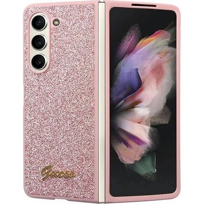 GUESS Кейс Guess GUHCZFD5HGGSHP F946 за Samsung Galaxy Z Fold5, розов / розов, твърд, Glitter Script (3666339174002)