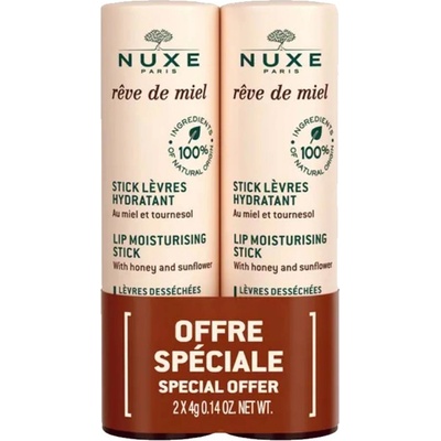 NUXE Reve De Miel Комплект - Стик за устни, 2 х 4 g (Лимитирано)
