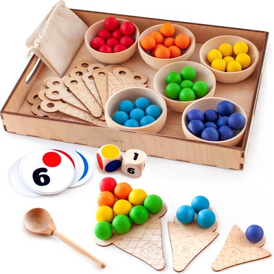 Montessori Ulanik dřevěná hračka “Sweet counting. Big”