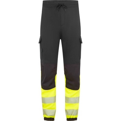 Portwest hi-vis pw3 modaflame fr433 / Светлоотразителни антистатични панталони с огнеупорна структура - черно/жълто xxl (fr433bkyxxl)