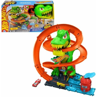 Mattel Hot Wheels City T-Rex Blaze Battle JBM73