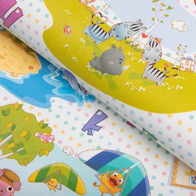 Detský PVC obrus Veselé zvieratká PV-034 - metráž š. 140 cm