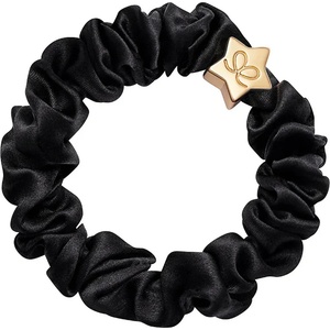 By Eloise London Gold Star Silk Scrunchie цвят Black