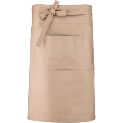 Kariban Zástěra do pasu dlouhá s kapsami Long béžová