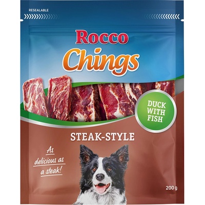 Rocco 12x200г патешко и риба Rocco Chings Steak Style за кучета
