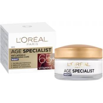 L'Oréal Paris Age Specialist Night Cream 65+ - Възстановяващ нощен крем против стареене от серията "Age Specialist