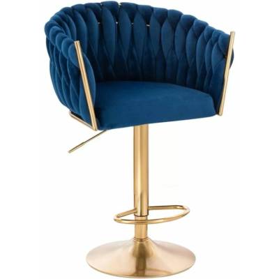 LuxuryForm Design Norden Velur na zlatom tanieri modrá