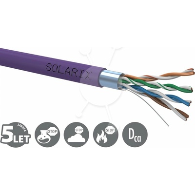 Solarix SXKD-5E-FTP-LSOH FTP, Cat5E, drát, LSOH, cívka, 500m