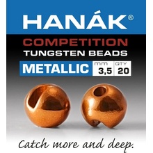 Hanák tungstenové hlavičky Metallic oranžová 20 ks 3 mm