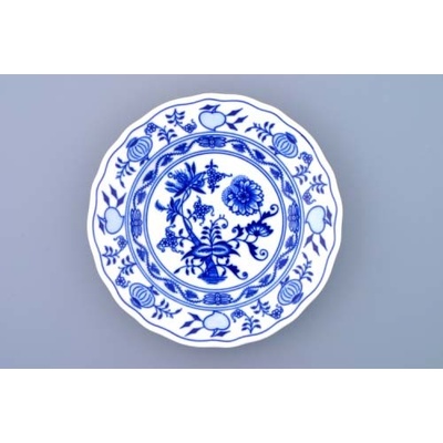 Cibulákový porcelán talíř dezertní 17 cm originální cibulák Dubí