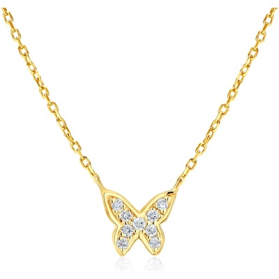 SAVICKI Колие с пеперуди Savicki: злато. диаманти