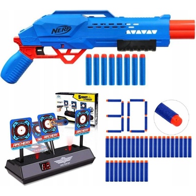 PISTOLE NERF ALPHA STRIKE BROKOVNICE BIG CAT DB-2 SADA + 30 ŠIPEK TERČ