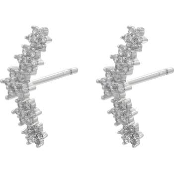 HARAHU Обеците fi-21706 - Сребърна / Кристалова kp21706 (fi-21706)