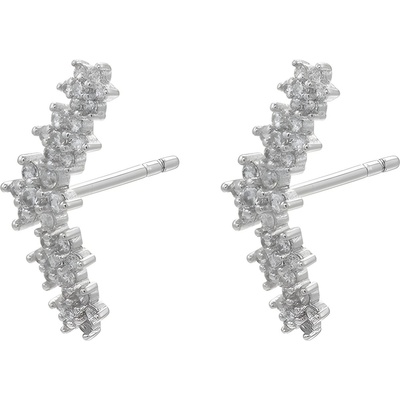 HARAHU Обеците fi-21706 - Сребърна / Кристалова kp21706 (fi-21706)