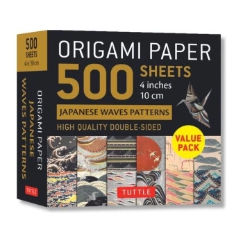 Tuttle Publishing Origami Paper 500 sheets Japanese Waves Patterns 4" (10 cm)