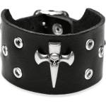 Black & metal Гривна Кръст Череп - bwz-716