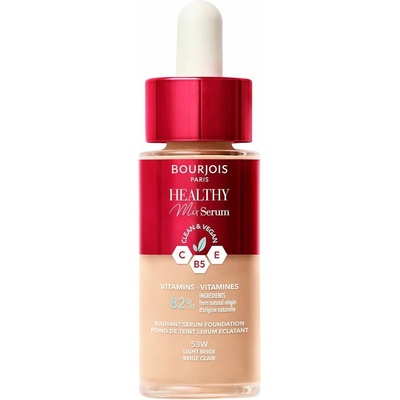 Bourjois Healthy Mix ľahký make-up pre prirodzený vzhľad 53W Light Beige 30 ml