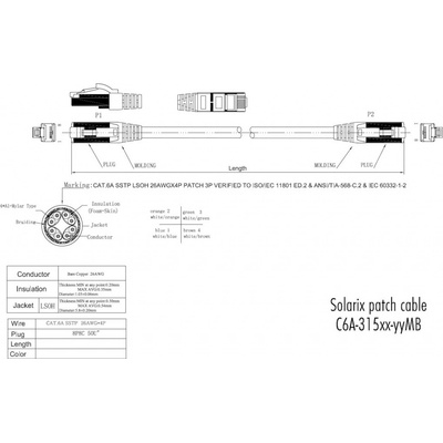 Solarix C6A-315GY-5MB patch, cat6a, 5m, šedý