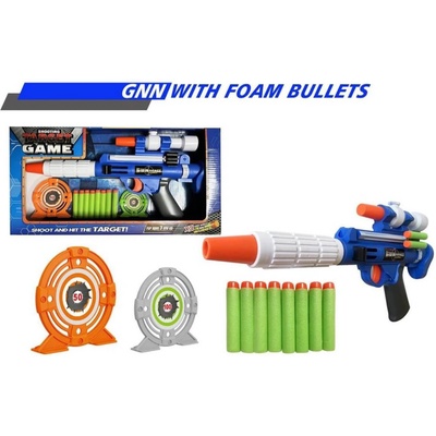 Armtoys ДЕТСКА ПУШКА С МЕКИ ПАТРОНИ И МЕРНИК В ОТВОРЕНА КУТИЯ