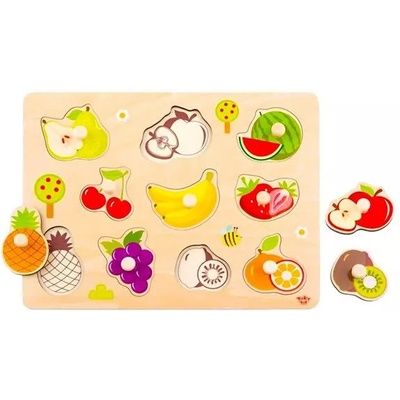 Tooky Toy Дървена силуетна пъзела: Плодове (ty854)