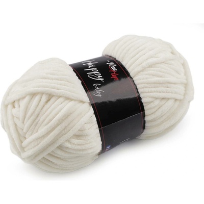 Pletací žinylková příze Happy Baby 100 g Varianta: 2 (41005) krémová nejsvět., Balení: 1 ks 58132/148189/267626