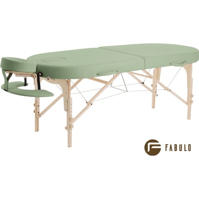 Fabulo Skladací masážny stôl GURU Oval Set Farba: bledozelená 192 x 76 cm 16,3 kg 3 farby