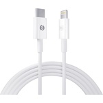 S-Link Кабел S-Link - SL-C120 (2A, 20W, бързо зареждане, Type-C към Lightning, кабел за данни и зареждане, бял, 1 м) (36302)