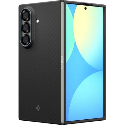 Spigen Карбонов Калъф за Samsung Z Fold 7, Spigen AirSkin Aramid Case, Черен (ACS09555)