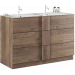 LC Mobili Комплект долен шкаф и мивка за под, кафяв, LC Mobili Italia Jupiter 122x86x47 см (433963-T120)
