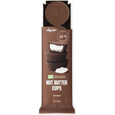 Vilgain Nut Butter Cups BIO kokos 39 g – Zbozi.Blesk.cz