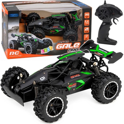 Lean Toys Terénne RC auto 2,4 GHz, čierno-zelené, až 15 km/h 1:18