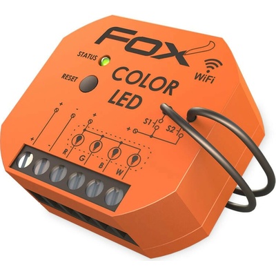 FOX COLOR LED - Bezdrôtové WiFi relé pre ovládanie RGB LED osvetlenia, 9-30V, 4A