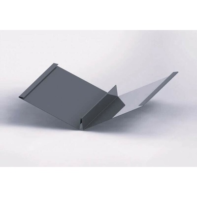 Úžlabí se stojatou drážkou r.š.600mm pozink FeZn lakovaný RAL 7016 antracit dl.2m