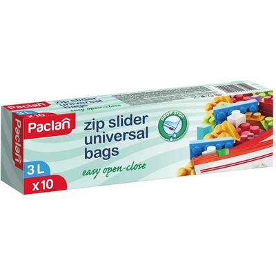 Paclan 10 бр х 3 л пликове с цип затваряне Paclan