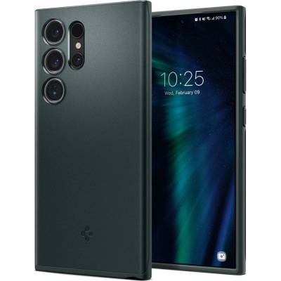 Spigen Thin Fit Case - качествен тънък матиран кейс за Samsung Galaxy S24 Ultra (зелен)